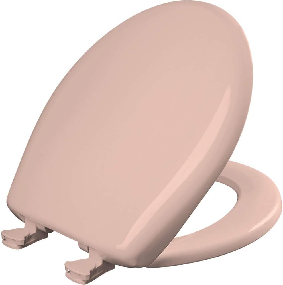 Bemis Classic Colors Slow Close Toilet Seat, Easy Clean Hinges and Durable Plastic Seat, Made in USA, Elongated, Black