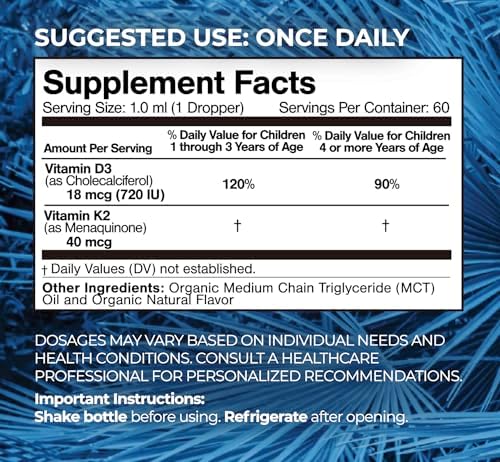 Premium Liquid Multivitamin For Kids | Sugar Free Kids Vitamins | 100% DV of 14 Vitamins for Kids | Multivitamin for Children Ages 4+ | Great Tasting, Non-GMO, Max 98% Absorption Rate- 16 oz, 32 Serv
