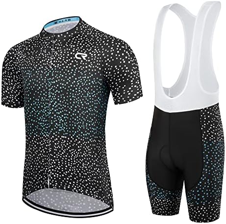 Coconut Ropamo CR Men's Cycling Jersey Set Road Bike Jersey Zipper Pocket Short Sleeves Cycling Kits Bib Shorts 3D Padded