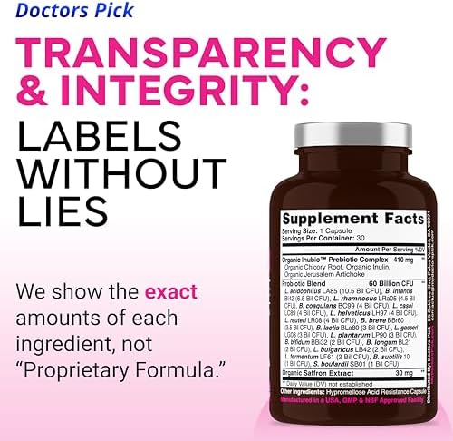 Fem Pro Probiotics for Women. 17 Clinically Effective Strains for Vaginal, Digestive & Immune Support, Urinary Tract Health