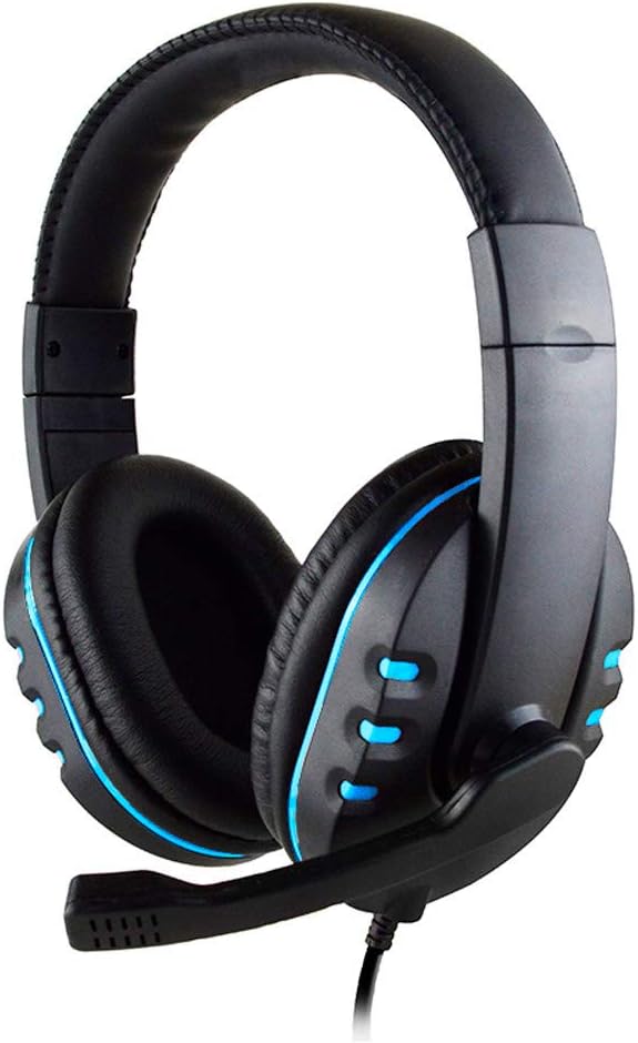 HHmei New Gaming Headset Voice Control Wired HI-FI Sound Quality for PS4 Black - PS4 Wired Headset Headset