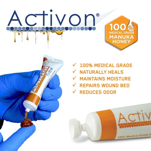 Activon Medical Grade 100% Manuka Honey Gel Tube Natural Healing of Wounds 20g Pack of 1