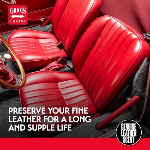 Griot's Garage Leather Care Spray, Car Seat Cleaner and Conditioner for Upholstery, Furniture, Clothing, and More, 10994, 22oz