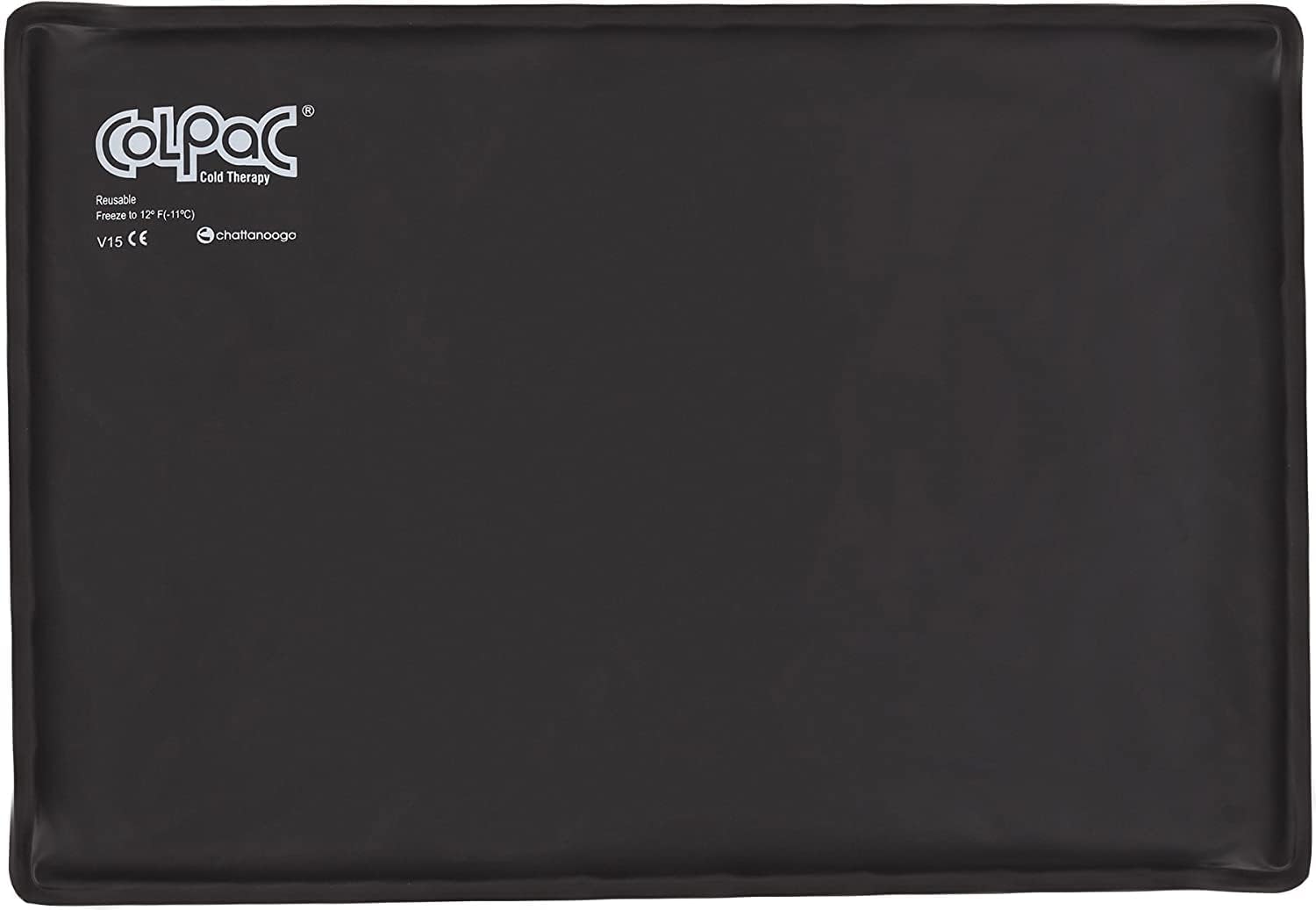 Chattanooga ColPac - Reusable Gel Ice Pack - Black Polyurethane - Standard - 10 in x 13.5 in - Cold Therapy - Knee, Arm, Elbow, Shoulder, Back - Aches, Swelling, Bruises, Sprains, Inflammation