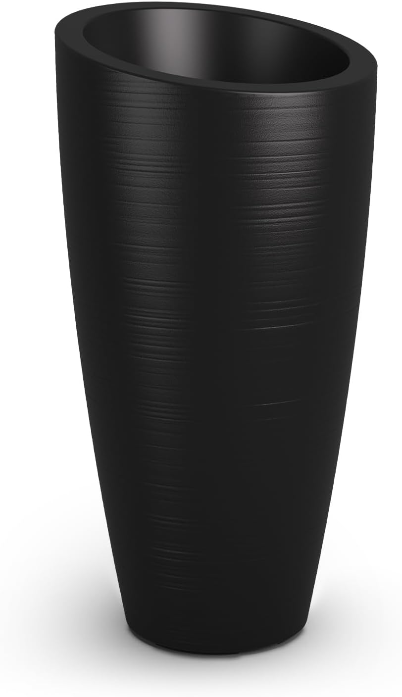 Mayne Modesto 20in Round Modern Planter, Neptune Blue | All season, Indoor/Outdoor, Double-wall design, Fade resistant, 15-year warranty