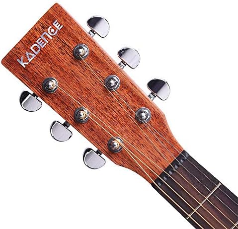 Kadence A06EQ-SC Acoustica 40" Electro Acoustic Guitar | Grand Auditorium Cutaway | AshWood | Built-in Pickup + 2 Band EQ | Includes Bag, Cable, Strap