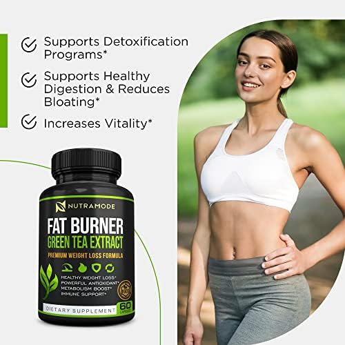 Premium Green Tea Extract Fat Burner Supplement with EGCG-Natural Appetite Suppressant-Healthy Weight Loss Diet Pills that Work Fast for Women and
