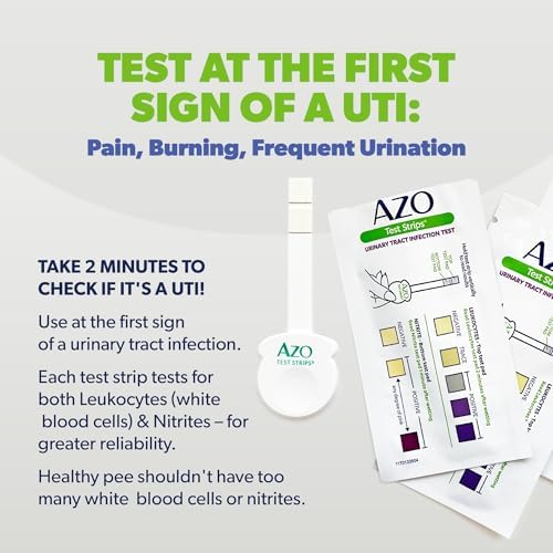 AZO Urinary Tract Infection (UTI) Test Strips, Results in 2 Mins