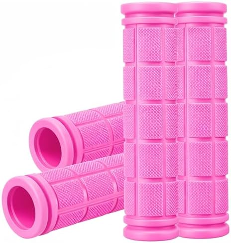 CHUNZEXI 4 PCS Bike Handlebar Grips, Rubber Bicycle Bar Grips Replacement, Non-Slip Handle Grips for Kids Bikes, Scooters, BMX