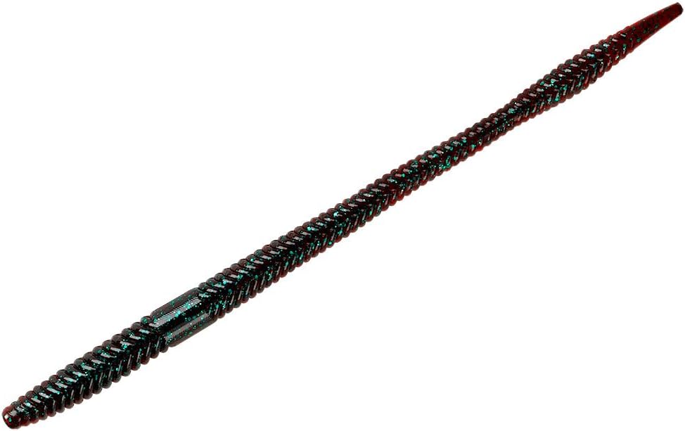 YUM Mighty Worm Straight-Tail Soft Plastic Bait Fishing Lure, 10.5 Inch Length, 5 per Pack