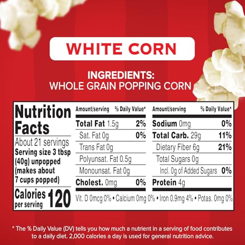Orville Redenbacher's Popcorn Kernels, White Corn, 30 oz.