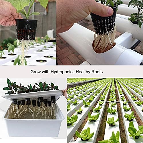 ORIMERC 30 Pack 3 inch Net Cup Pots with 30 feet Hydroponic Self Watering Wick & 30 Plant Labels Aquaponics Mason Jar Bucket Insert Orchid kratky Vegetable Gardening Growing Netted Basket Slotted Mesh