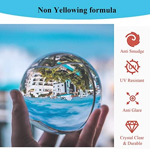 Epoxy Resin, 32OZ Epoxy Resin Crystal Clear, Not-Yellowing No-Bubble, Self Leveling Easy Pour/Mix 1:1 Casting Kit & Coating for DIY Jewelry Making