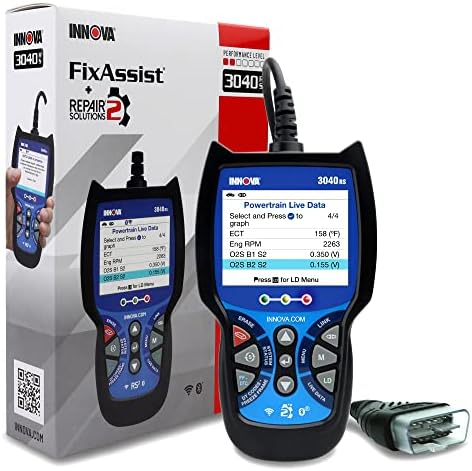 INNOVA 3040RS, OBD2 Scanner, Live Data Streamer, Battery/Alt Tester, Reset Check Engine Light/Brake Light/Oil Light