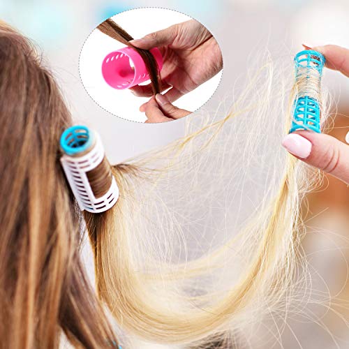 Blulu 72-Piece Multicolor Magnetic Rollers Set with 54 Hair Rollers, 18 Duck Teeth Bows, and Hair Clips - Hairdressing Curlers Tools for Men and Women