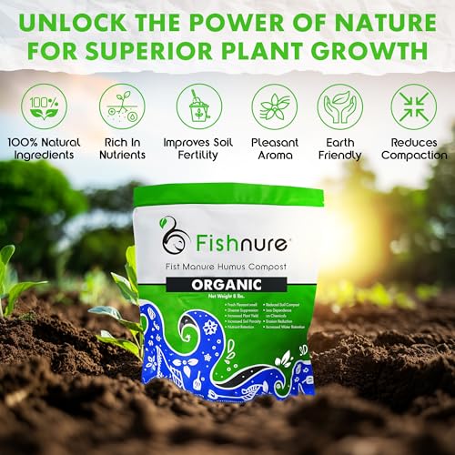 Fishnure - Humus Fish Compost Fertilizer for Indoor Plants, Outdoor Houseplant Fertilizer Supports Natural Production of Plant Food for Houseplants