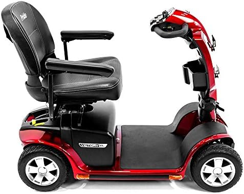 Victory 10.2 Red Pride Mobility 4-Wheel Electric Scooter S7102 + Front Basket Bag