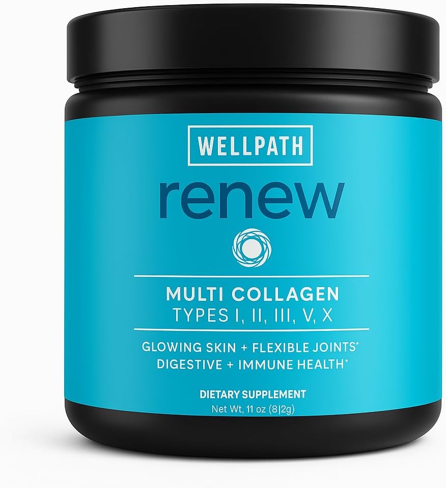 Renew Multi Collagen Peptides Powder for Women & Men, Types I II III V X