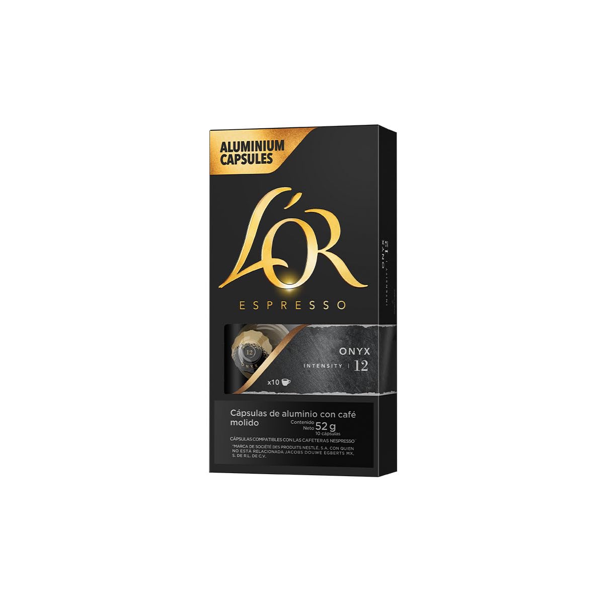 L'OR Espresso Capsules, Dark Roast, Onyx, 10 Capsules