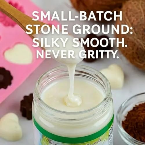 Organic Coconut Butter 17.63 oz - Stone Ground Spread, Glass Jar, Raw | Coconut Manna Puree, Keto Paleo & Vegan, Non-GMO, for Smoothies Coffee Baking Curries, Creamy Dairy-Free, No Sugar Added