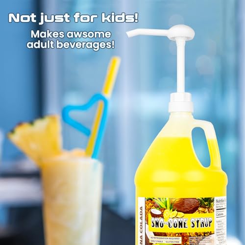 Mix & Match Sno-Cone Syrup with Pumps Loads Of Flavors (Four Gallons)