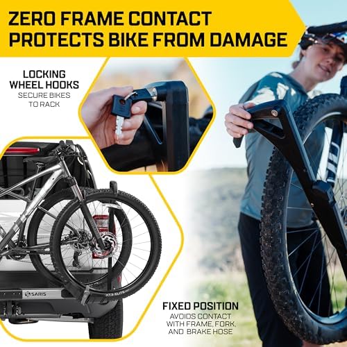 Saris Freedom Hitch Rack – Lightweight Platform Bike Carrier for Car, SUV & Truck – No Frame Contact, Anti-Wobble, E-Bike Compatible – 2 or 4 Bike