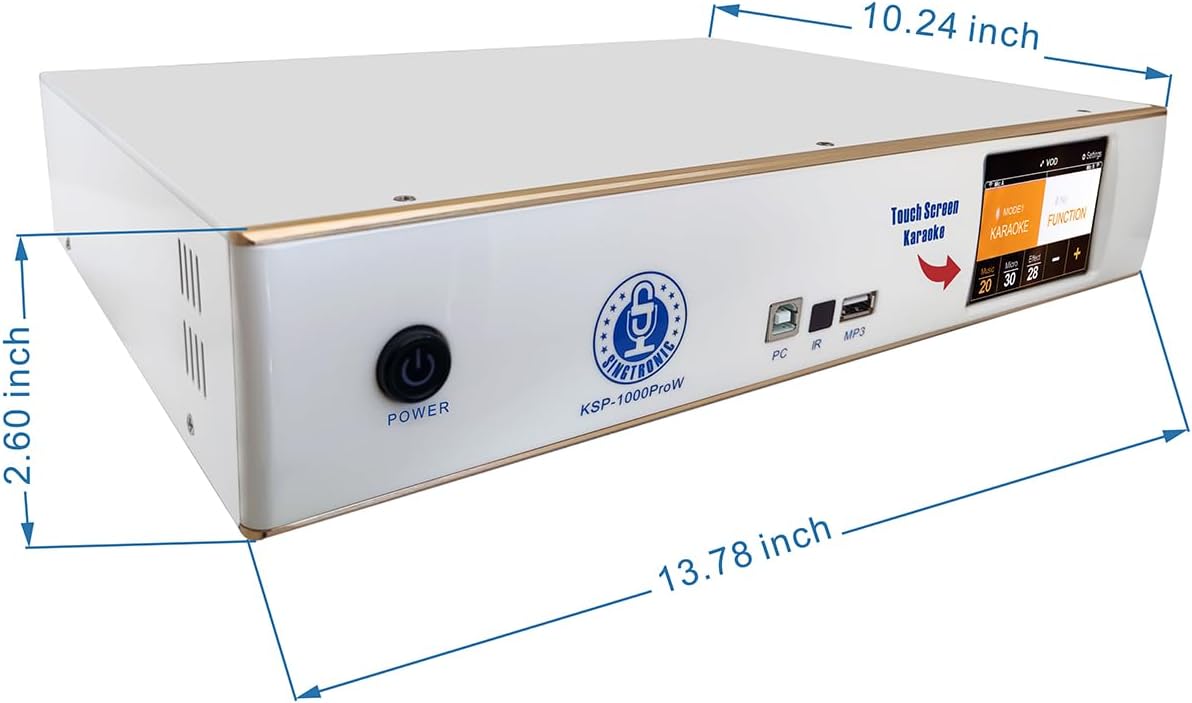 KSP-1000ProW Professional 2000W Digital Karaoke Sound Processor + 2 Anti-Feedback Wireless Microphones