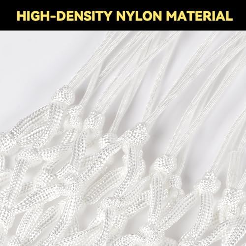 Premium Quality Professional Heavy Duty Basketball Net Replacement - All Weather Anti Whip,Fits Standard Indoor or Outdoor 12 Loops Rims12 Loops