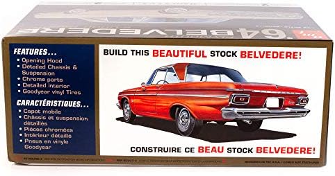 AMT - 1964 Plymouth Belvedere (w/Straight 6 Engine) 2T, 1:25 (AMT1188M), White