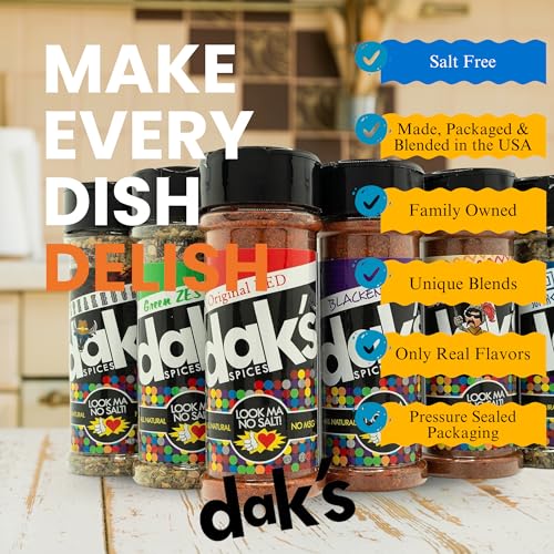 DAK's Spices 6 Pack Seasoning Blends | 100% Salt Free Spices | Premium & Healthy Seasoning | MSG Free, Preservative Free