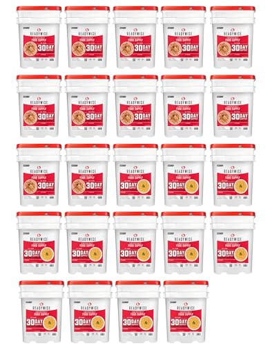 ReadyWise Emergency Food Supply - 72 Hour Survival Kit, 30 Servings of Protein Meals, Freeze Dried Food for Backpacking, Camping Essentials & Disaster Prepping Supplies, up to 25 Year Shelf Life
