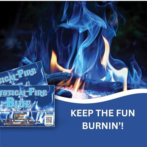 Mystical Fire Blue Fire Color Changing Packets Blue Fire Color Packets 25pk | 25-pack color changing fire packets creates vibrant blue flames in