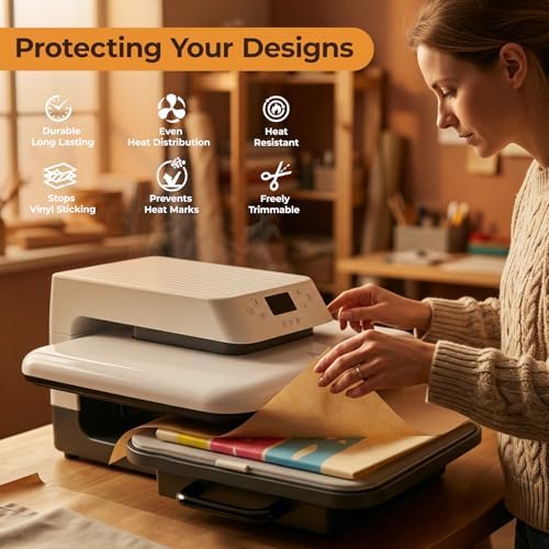 3 Pack PTFE Teflon Sheet for Heat Press Transfer Sheet Non Stick 16 x 20" Heat Transfer Paper Reusable Heat Resistant Craft Mat