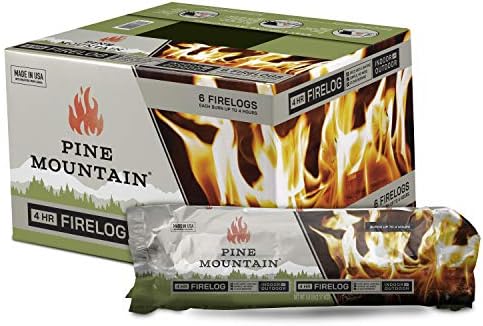 Pine Mountain Traditional 2-Hour Firelogs, Long Burning Fire Log 6 Pack