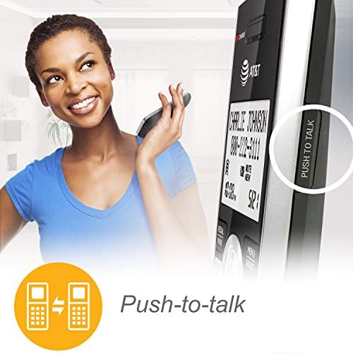 AT&T TL86103 2-Line Corded/Cordless Phone System for Small Business with Answering Machine, Connect-to-Cell Bluetooth, Caller ID, Intercom, Long Range & Expandable to 12 Handsets (Silver/Black)