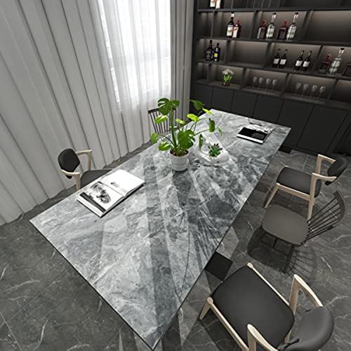 48x197inch Extra Wide Grey Marble Wallpaper Peel Stick Matte Thick Waterproof Adhesive Furniture Sticker Dark Gray Granite Textured Countertop Contact Paper Vinyl Wall Sticker for Bedroom Living Room