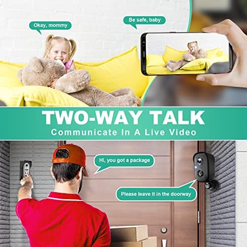 Security Cameras Wireless Outdoor, 2K Battery Powered AI Motion Detection Spotlight Siren Alarm WiFi Surveillance Indoor Home Camera