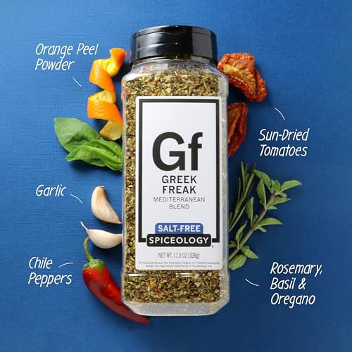 Spiceology Greek Freak Mediterranean Seasoning, 16 oz | Greek Herbs & Spices, For Chicken, Potatoes, Salad, Gyros, Pasta & Pizza