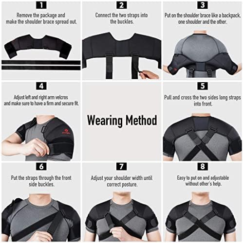 Double Shoulder Support Brace Strap Wrap Neoprene Protector,L