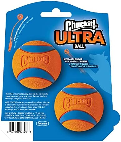 Chuckit! Ultra Ball Dog Toy, Balls for Dogs to Fetch, Durable Rubber, Small 2-inch, Pack of 2