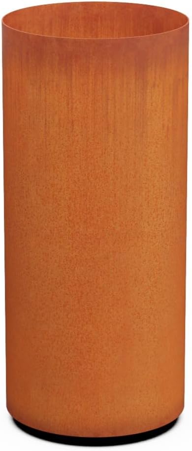 Plantercraft Large Round Planters for Outdoor Plants - 24 Inch Corten Steel Planter for Patio