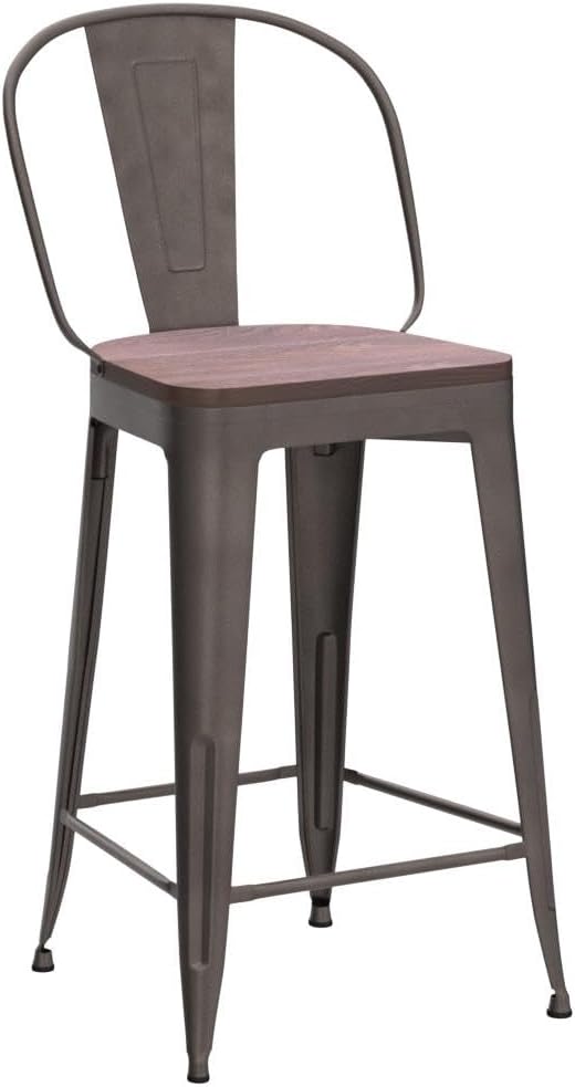 Aklaus Metal Bar Stools Set of 4