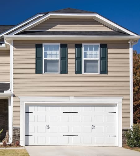 Mid America Raised Panel Vinyl Shutters (1 Pair) - 14.75 x 59 028 Forest Green - Decorative Window Shutters with Mounting Hardware - Injection