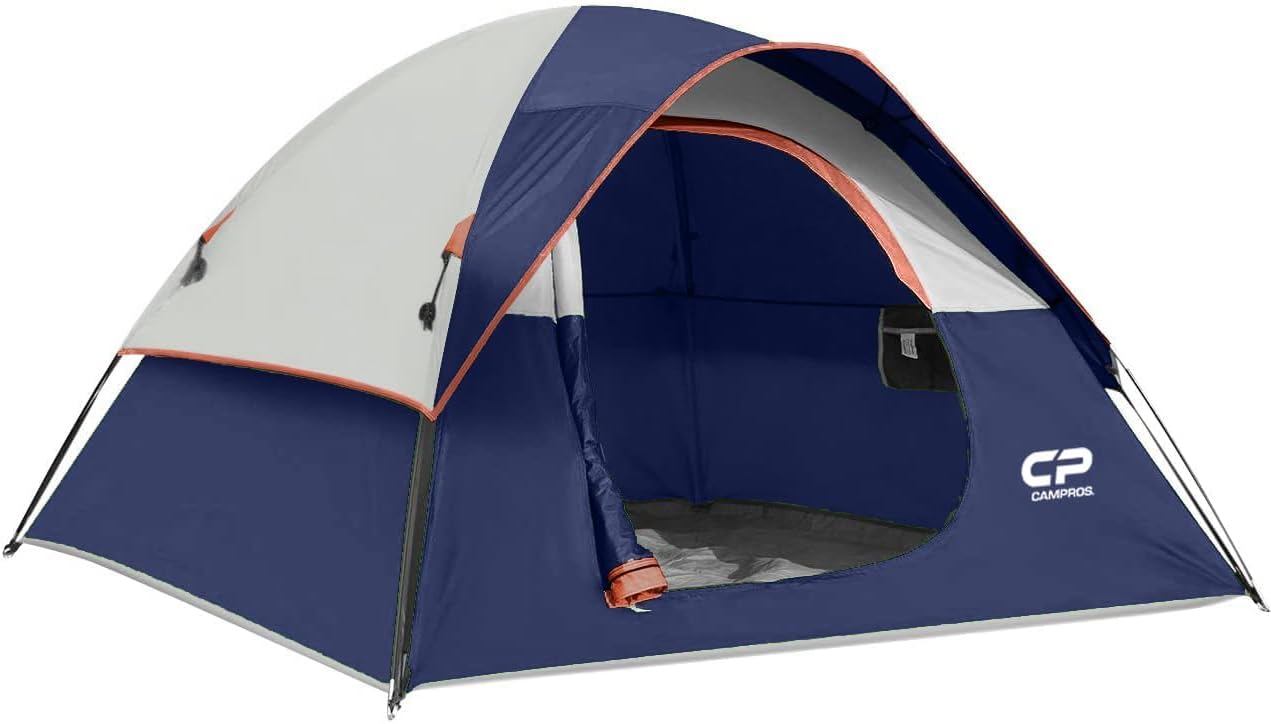 CAMPROS CP 3 Person Tent, Waterproof Dome Tents for Camping with Rainfly