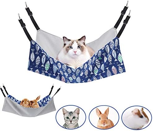Cat Hammock Bed for Cage, 22x18 inch Adjustable Hanging Cat Hammock
