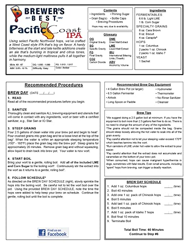 Pacific Coast IPA Beer Ingredient Kit