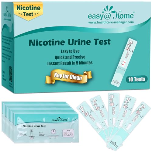 Easy@Home 25 Pack Nicotine Urine Test Strips, Cotinine Urine Screen Test