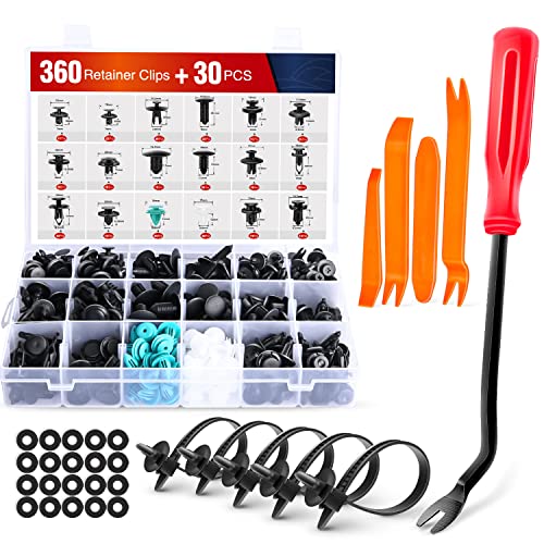 Nilight 190 Pcs Car Retainer Clips Fastener Remover 18 Most Popular Sizes Applications Auto Push Pin Rivets Set -Door Trim Panel Clips for Toyota