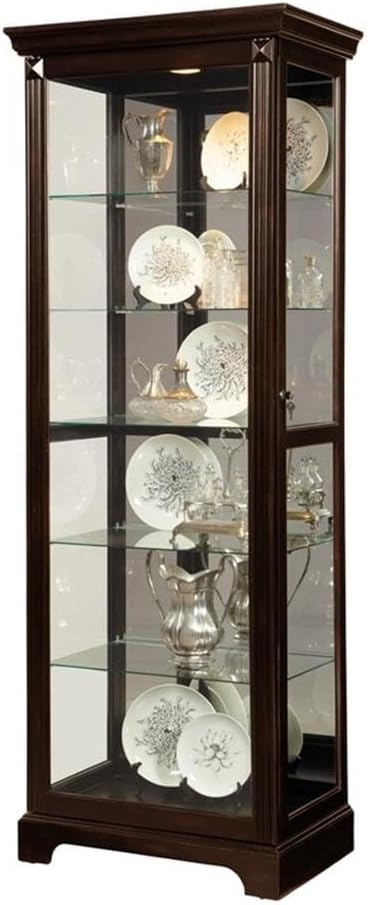 Pulaski Curio, 29 by 20 by 80-Inch, Dark Cherry Brown