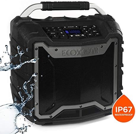 ECOXGEAR EcoTrek GDI-EXTRK210 Rugged Waterproof Floating Portable Bluetooth Wireless 100 Watt Stereo Smart Speaker and P (Renewed)